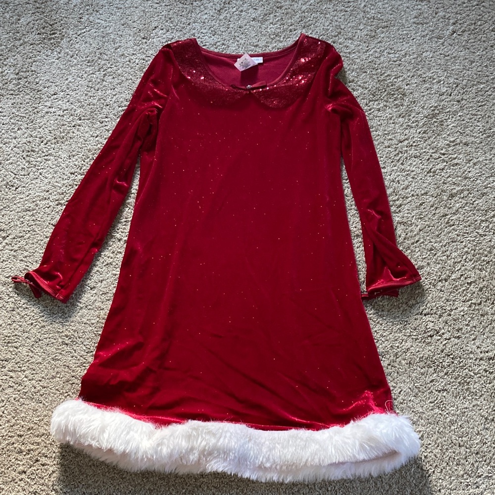Girls Santa dress size 16, girls holiday dress, girls Christmas dress